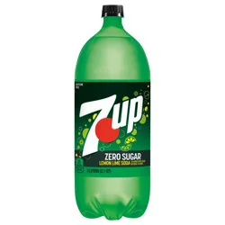 7UP Zero Sugar Lemon Lime Soda, 2 liter bottle