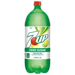 7-Up Zero Sugar Lemon Lime Soda 2 lt Bottle