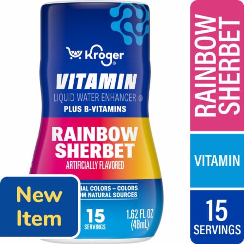 slide 1 of 1, Kroger® Vitamin Rainbow Sherbet Water Enhancer, 1.62 fl oz, 1.62 fl oz