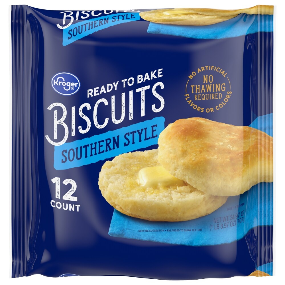 slide 1 of 2, Kroger Frozen Southern Style Biscuits, 12 ct