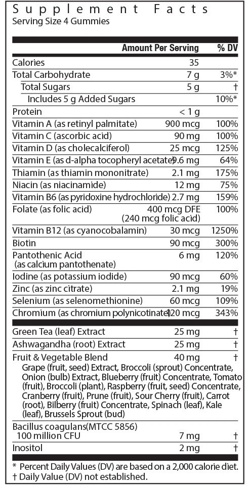 slide 4 of 5, Rainbow Light Mixed Berry Men's Multivitamin Gummies, 120 Count, 1 Bottle, 120 ct