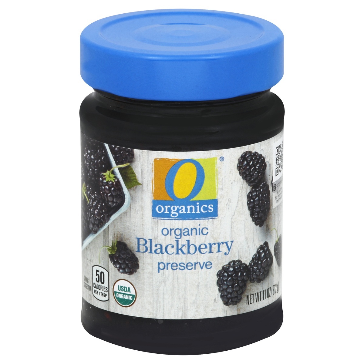 slide 1 of 1, O Organics Blackberry Preserves, 11 oz
