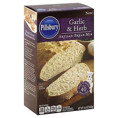 slide 1 of 1, Pillsbury Artisan Bread Mix Garlic and Herb, 14.5 oz