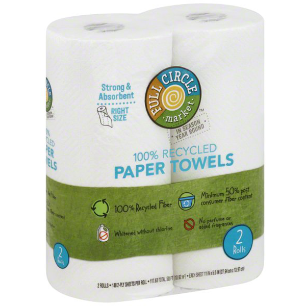 slide 1 of 1, Full Circle Market Paper Towels, 2 ct