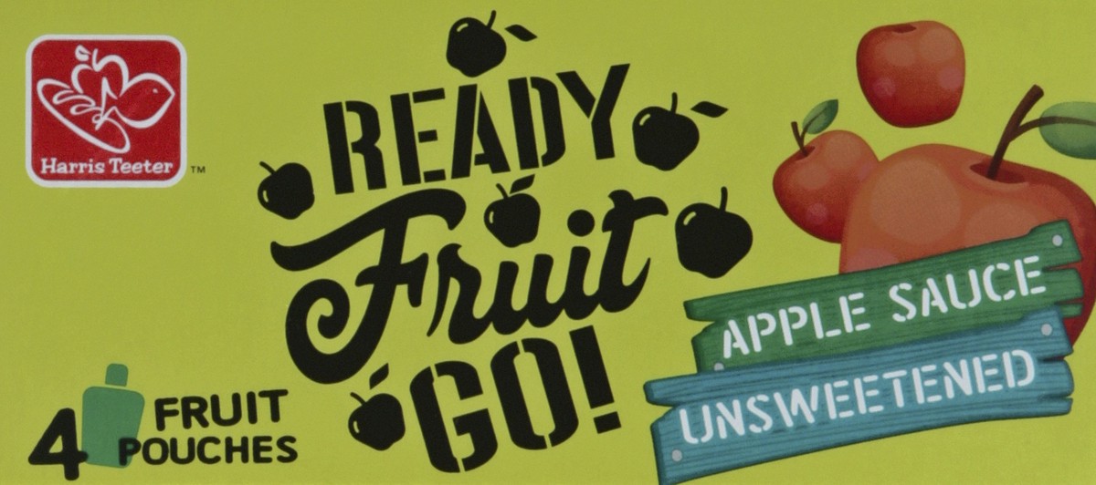 slide 2 of 4, Harris Teeter Unsweetened Applesauce Ready Fruit Pouch, 12.7 oz