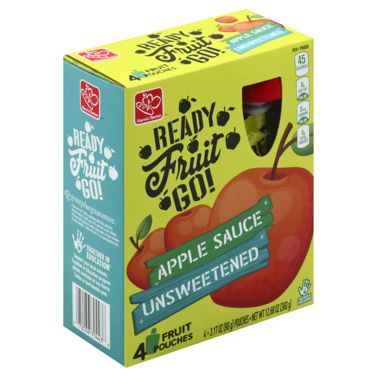 slide 3 of 5, Harris Teeter Unsweetened Applesauce Ready Fruit Pouch, 12.7 oz