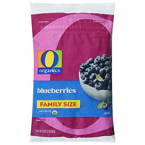 slide 1 of 1, O Organcis Blueberries Family Size 32 Ounce - 32 OZ, 32 oz