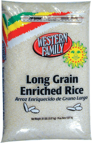 slide 1 of 1, Western Family Long Grain Enriched Rice, 20 lb