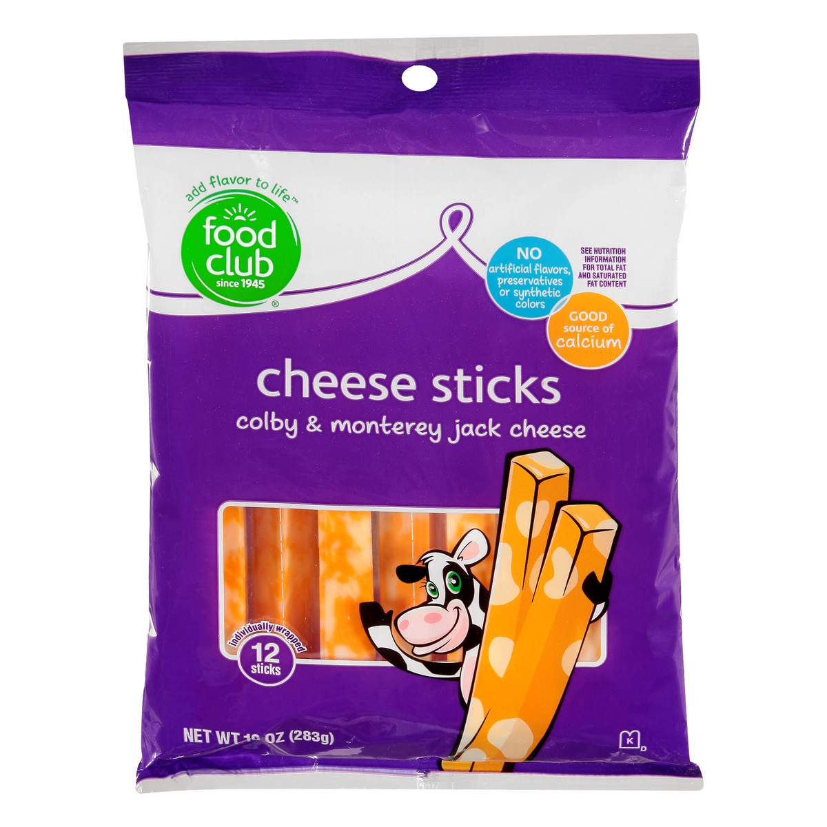 slide 1 of 1, Food Club Colby & Monterey Jack Cheese Cheese Sticks 12 ea, 12 ct