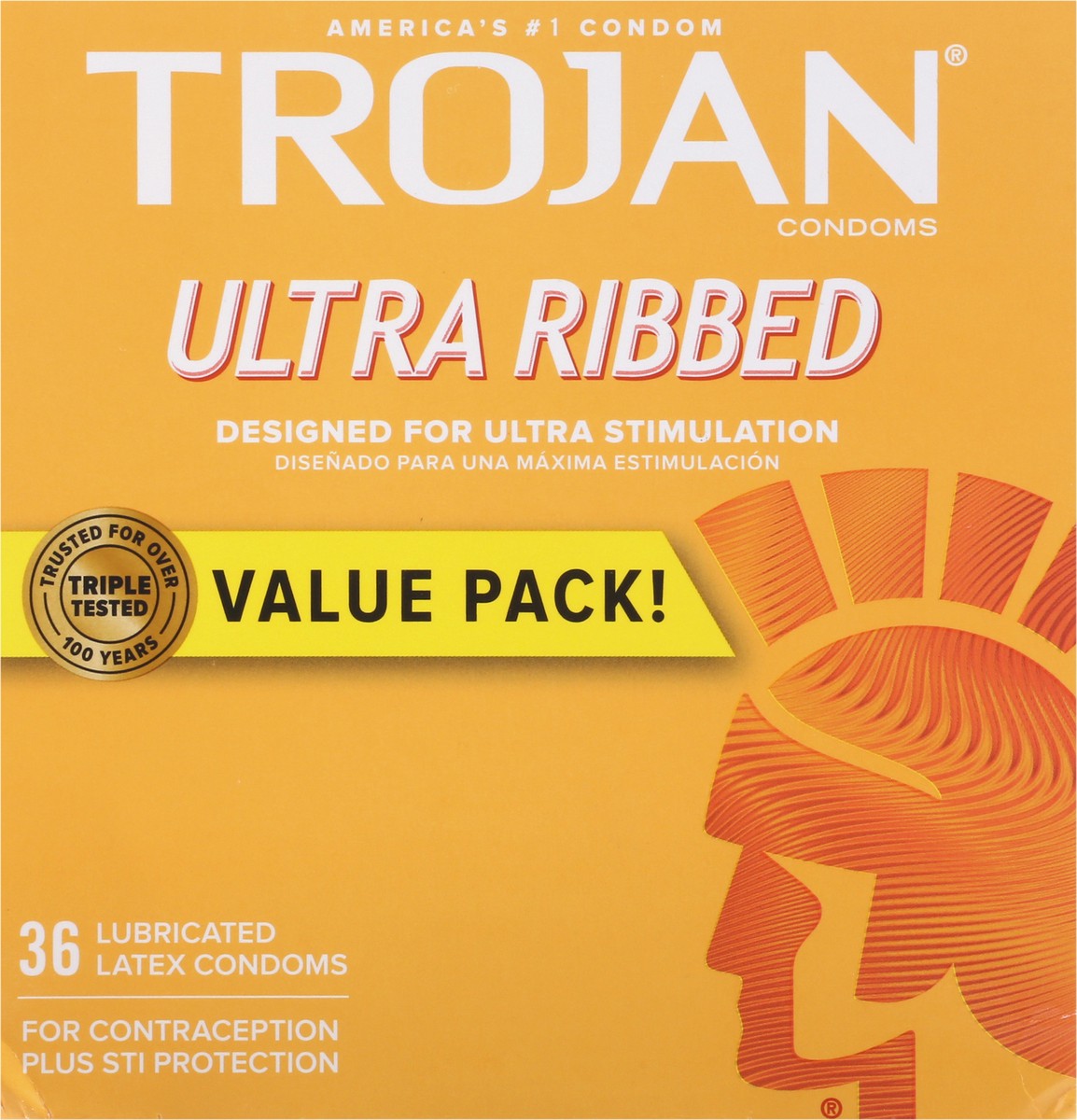 slide 1 of 12, Trojan Value Pack Ultra Ribbed Condoms 36 ea, 36 ct
