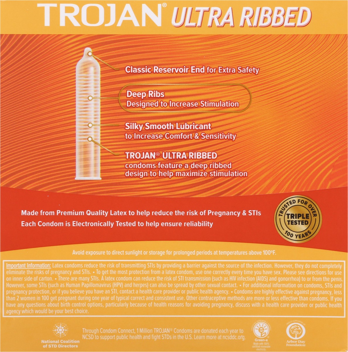 slide 12 of 12, Trojan Value Pack Ultra Ribbed Condoms 36 ea, 36 ct