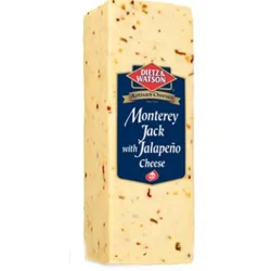 Dietz & Watson Artisan Cheese - New York State Cheddar Cheese With Jalapeno & Cayenne Peppers