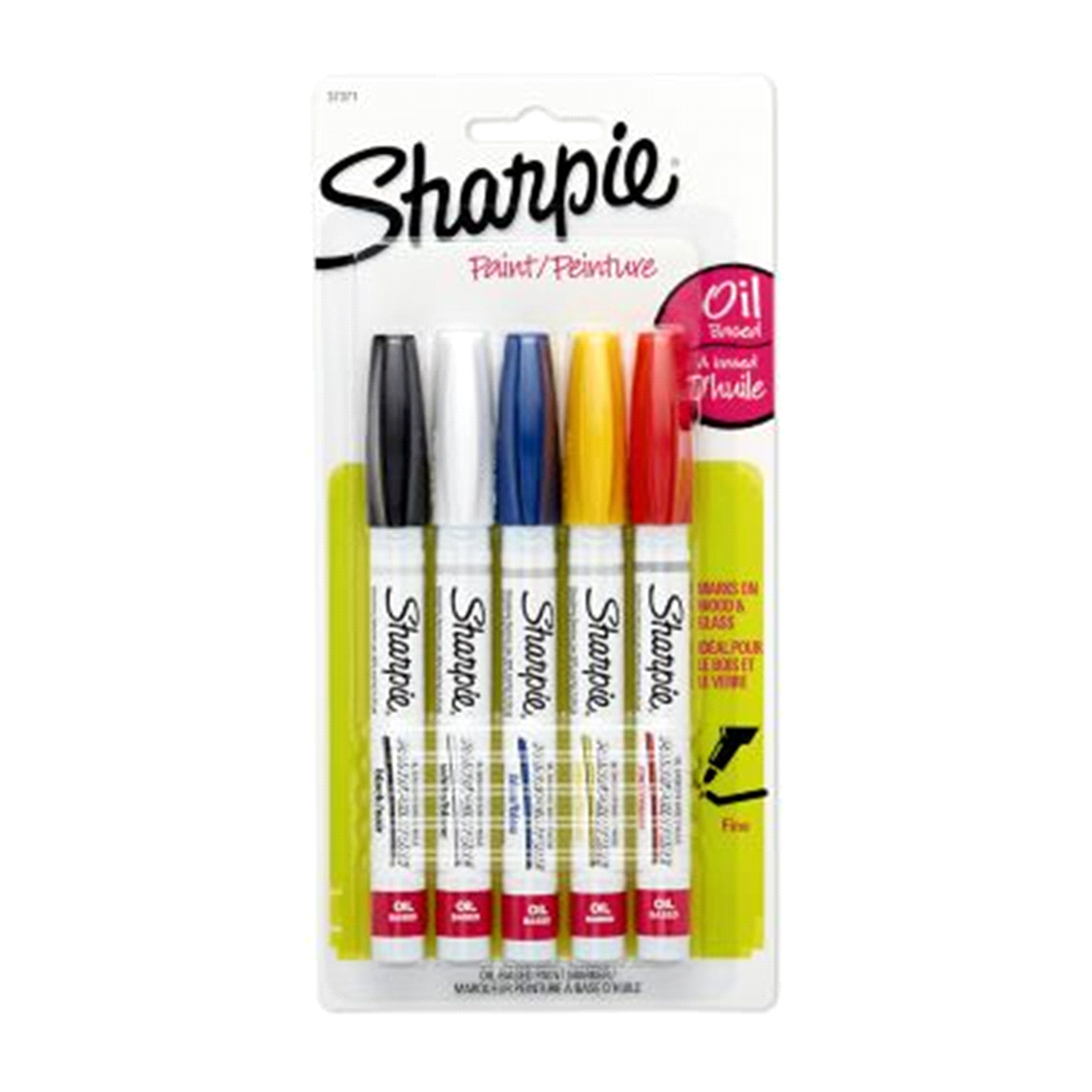 slide 1 of 5, Sharpie Oil-Based Paint Markers, Fine Point, Assorted Colors, 5 ct