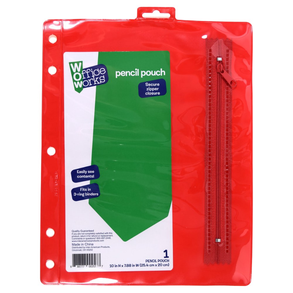 slide 2 of 2, Office Works Poly Pencil Pouch, 1 ct