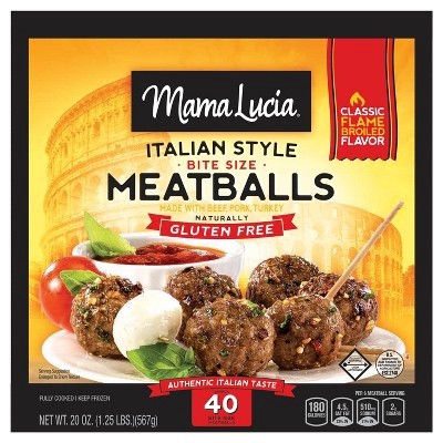 slide 1 of 9, Mama Lucia Sweet Italian Meatballs, 20 oz