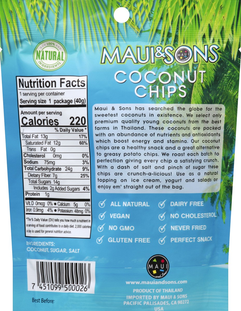 slide 4 of 6, Maui & Sons Coconut Chips Coconut Chips 1.4 oz, 1.4 oz