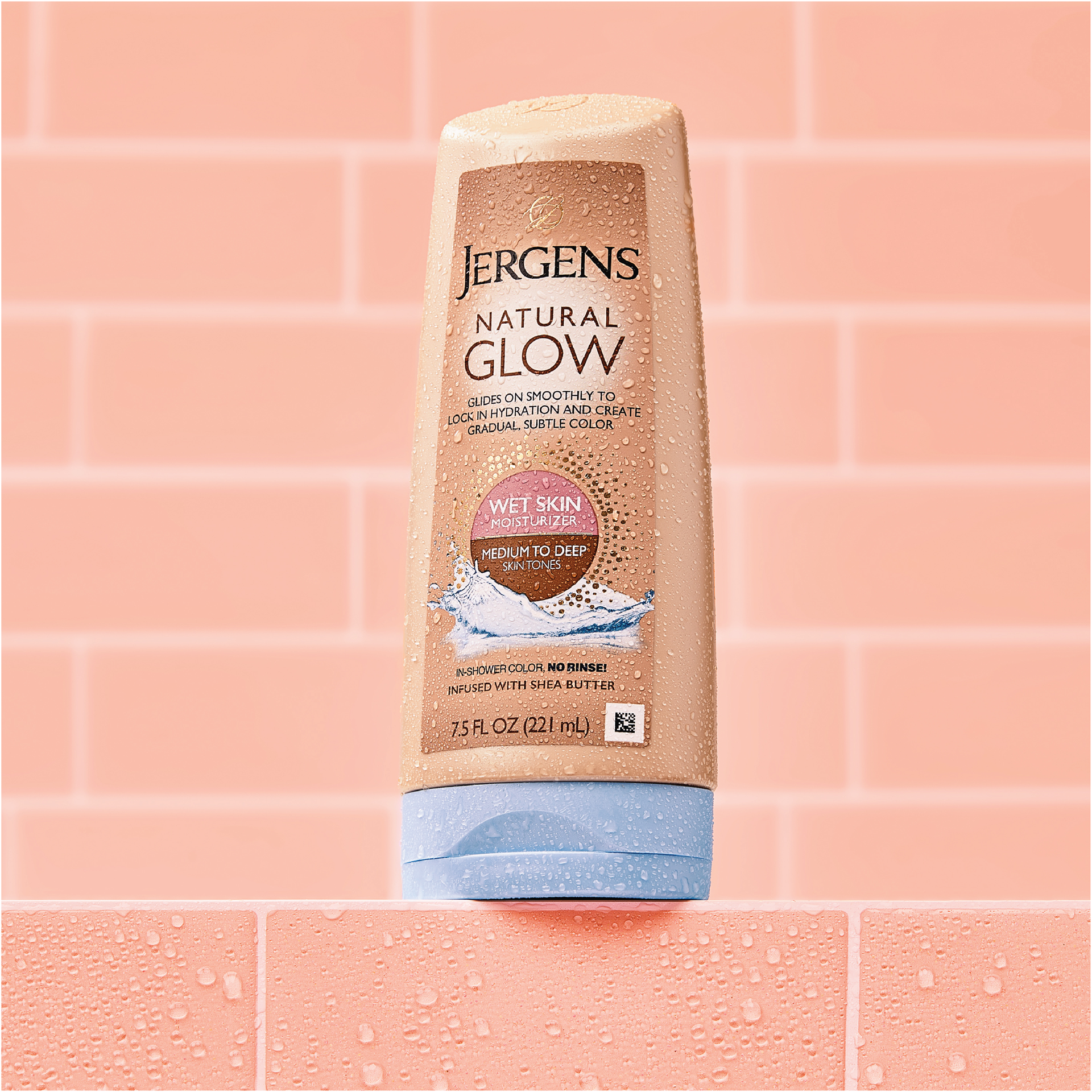 slide 4 of 5, Jergens Natural Glow Wet Skin Moisturizer Medium To Tan Skin Tones, 7.5 fl oz