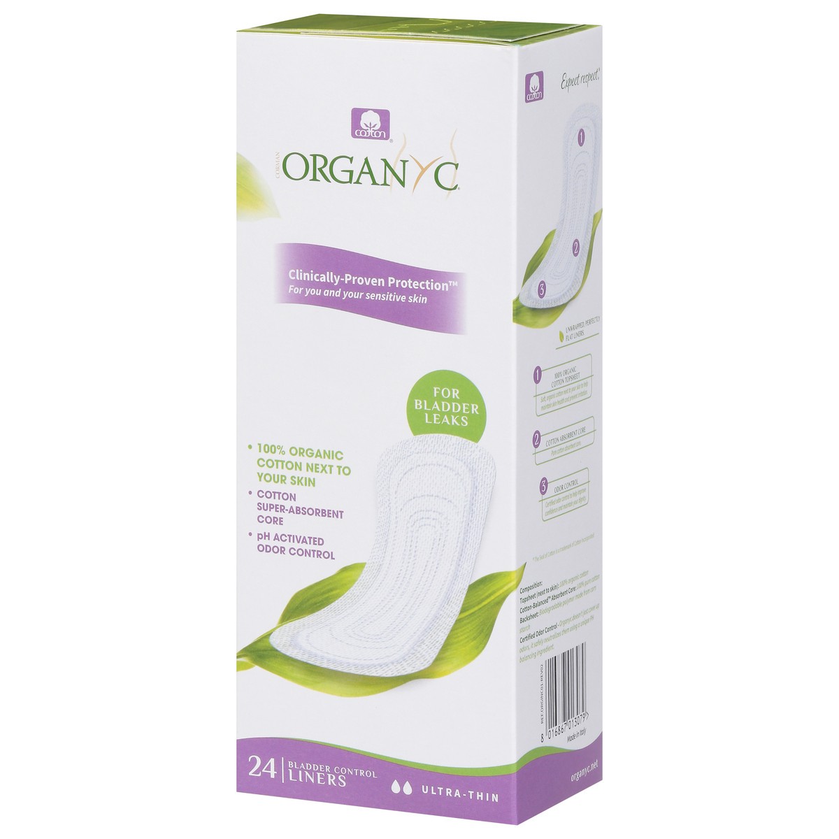 slide 3 of 9, Organyc Ultra-Thin Liners 24 ea, 24 ct