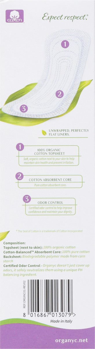 slide 8 of 9, Organyc Ultra-Thin Liners 24 ea, 24 ct