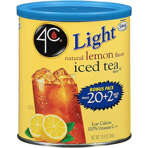 slide 1 of 3, 4C Light Natural Lemon Flavor Iced Tea Mix, 13.9 oz