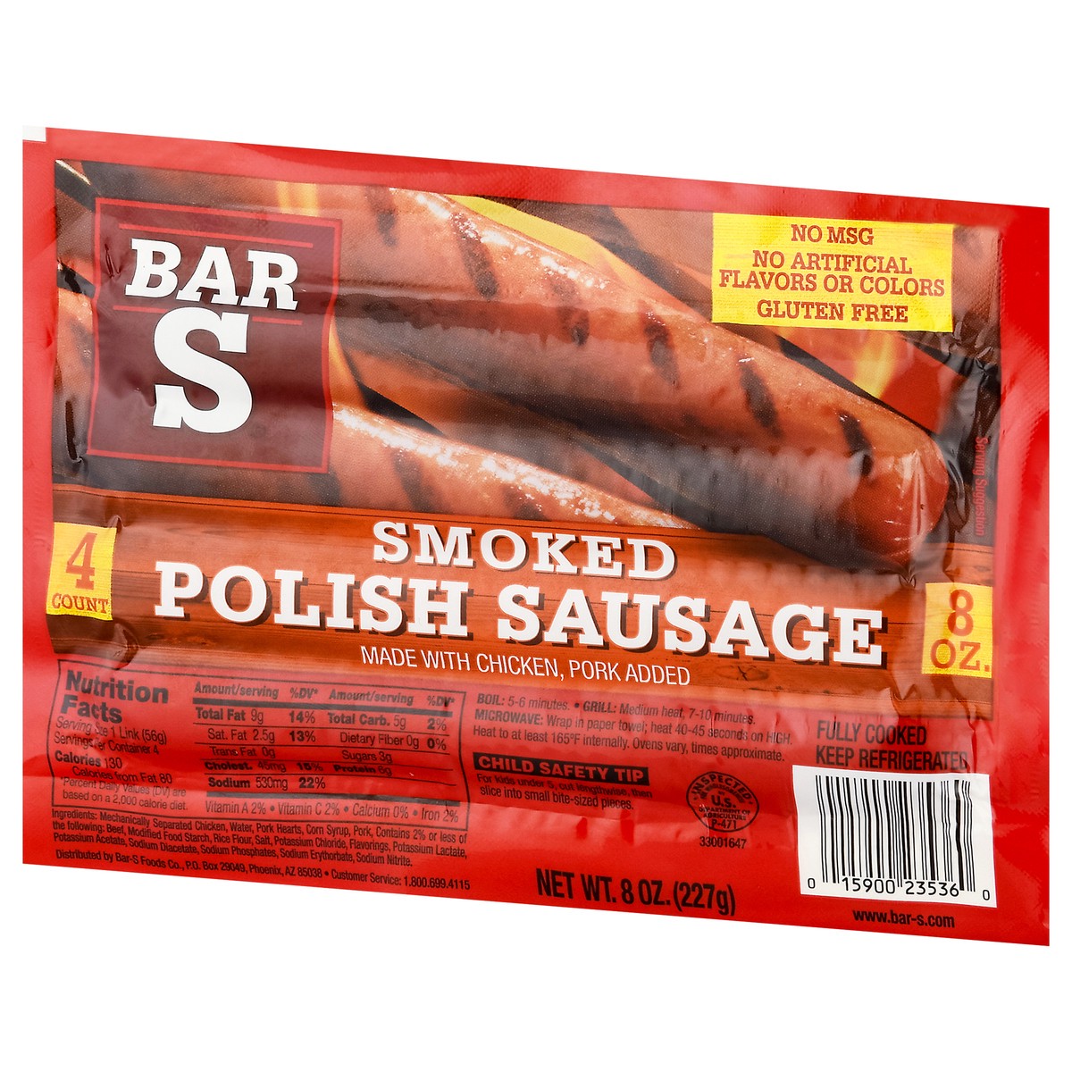 slide 2 of 14, Bar-S Smoked Polish Sausage 4 ea, 4 ct