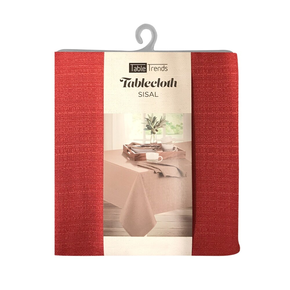 slide 1 of 1, Arlee Home Fashions Table Trends Sisal Round Tablecloth - Red, 70 in