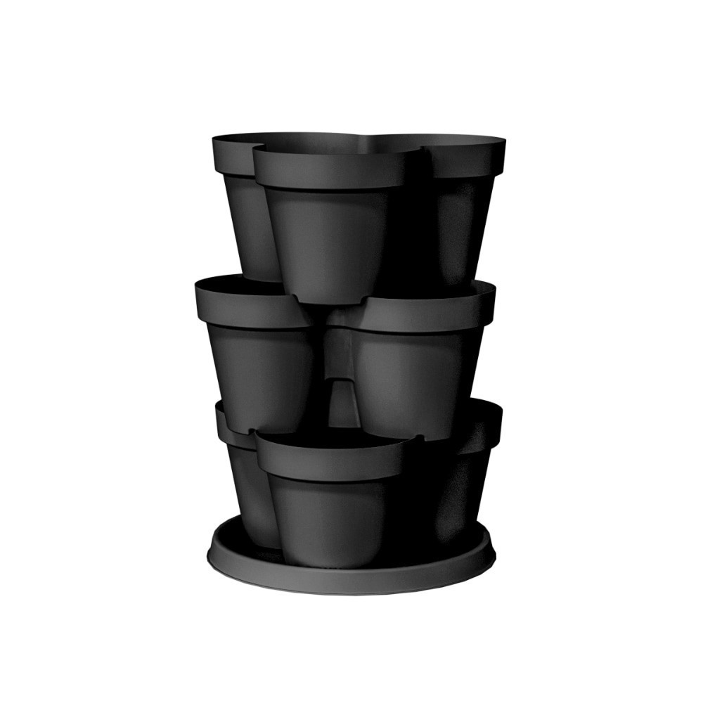 slide 1 of 1, Myers Black Terrace Planter, 1 ct