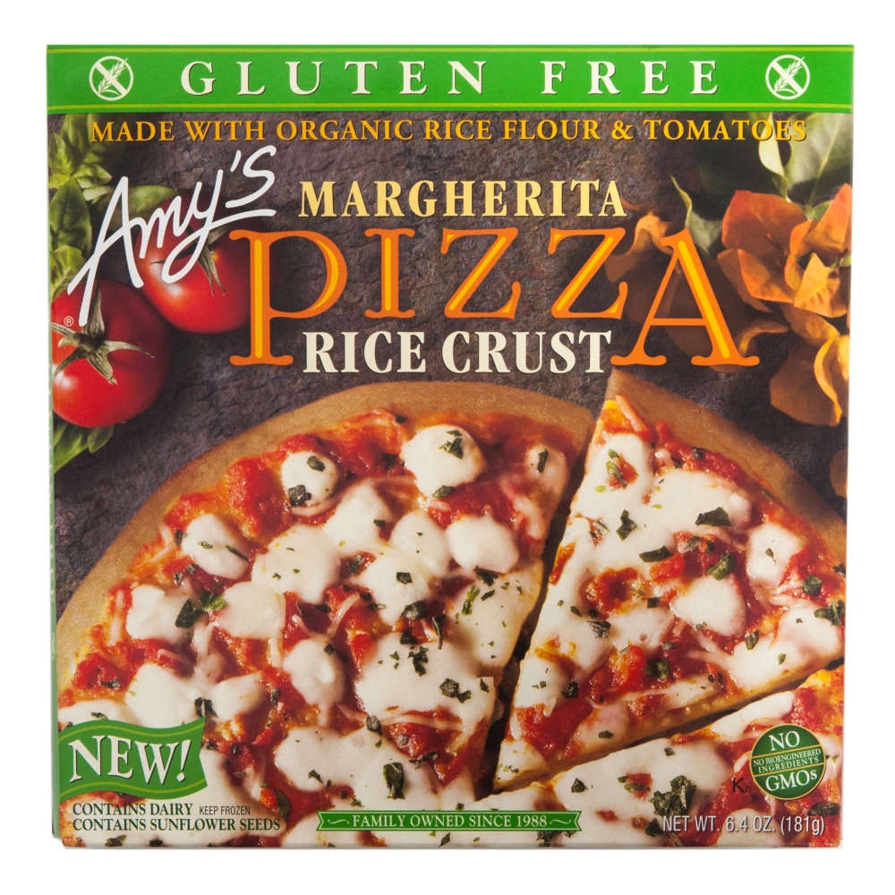 slide 1 of 1, Amy's Organic Margherita Rice Crust Pizza, 6.4 oz