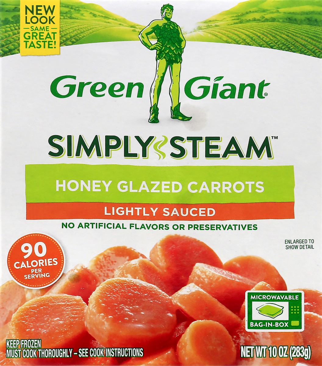 slide 1 of 13, Green Giant Simply Steam Lightly Sauced Honey Glazed Carrots 10 oz, 10 oz