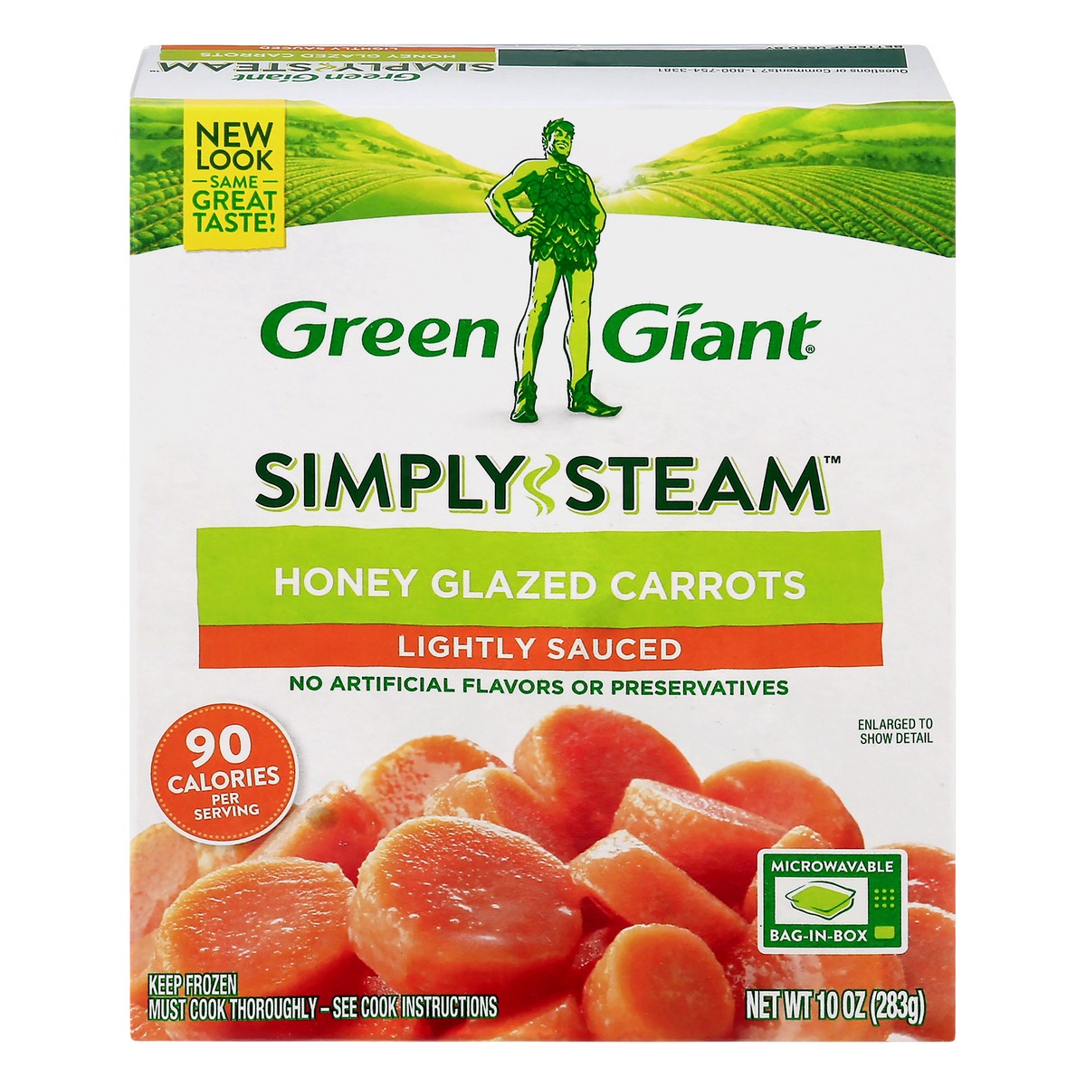slide 1 of 13, Green Giant Simply Steam Lightly Sauced Honey Glazed Carrots 10 oz, 10 oz