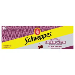Schweppes Black Cherry Seltzer Water - 144 oz