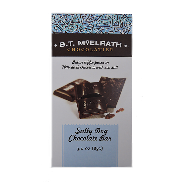 slide 1 of 1, B.T. McElrath Salty Dog Choc Bar 70%, 3 oz