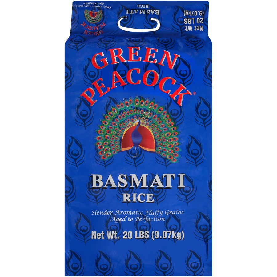 slide 1 of 1, Green Peacock Basmati Rice, 20 lb