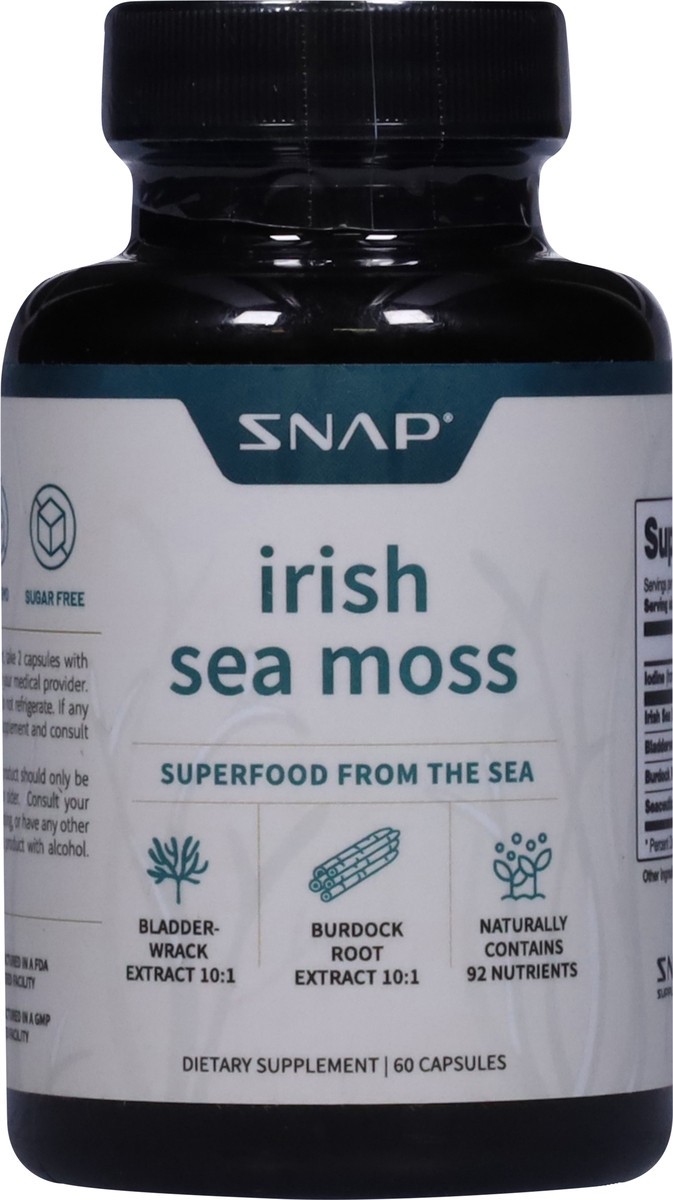 slide 6 of 13, Snap Irish Sea Moss 60 Capsules, 60 ct