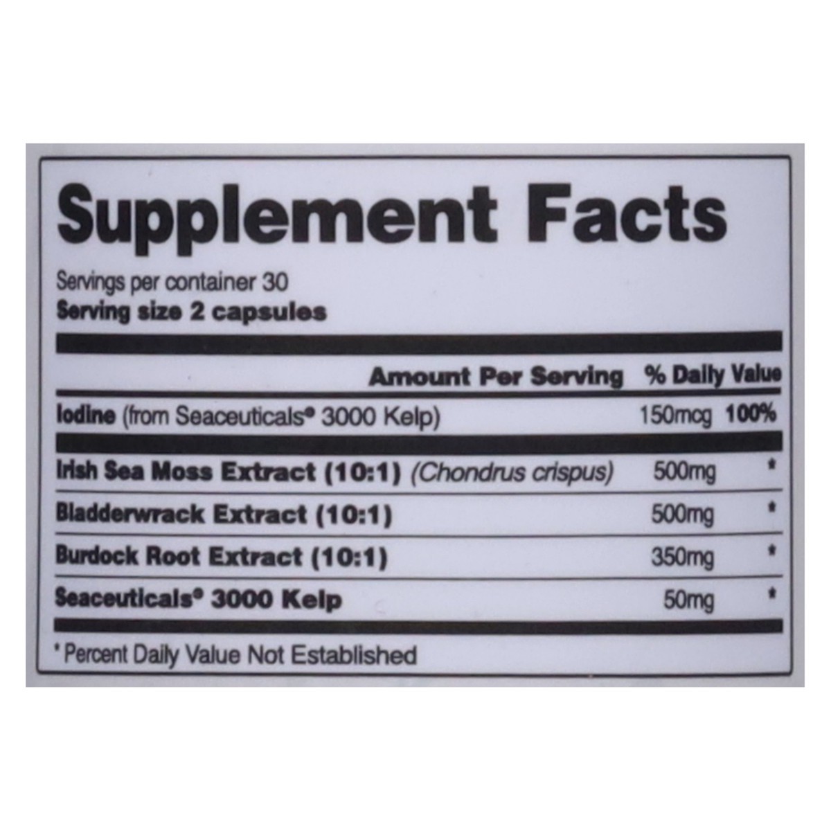 slide 12 of 13, Snap Irish Sea Moss 60 Capsules, 60 ct