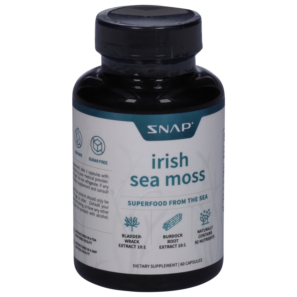 slide 7 of 13, Snap Irish Sea Moss 60 Capsules, 60 ct