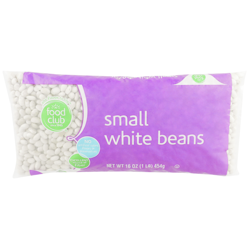 slide 1 of 1, Food Club Small White Beans, 1 ct