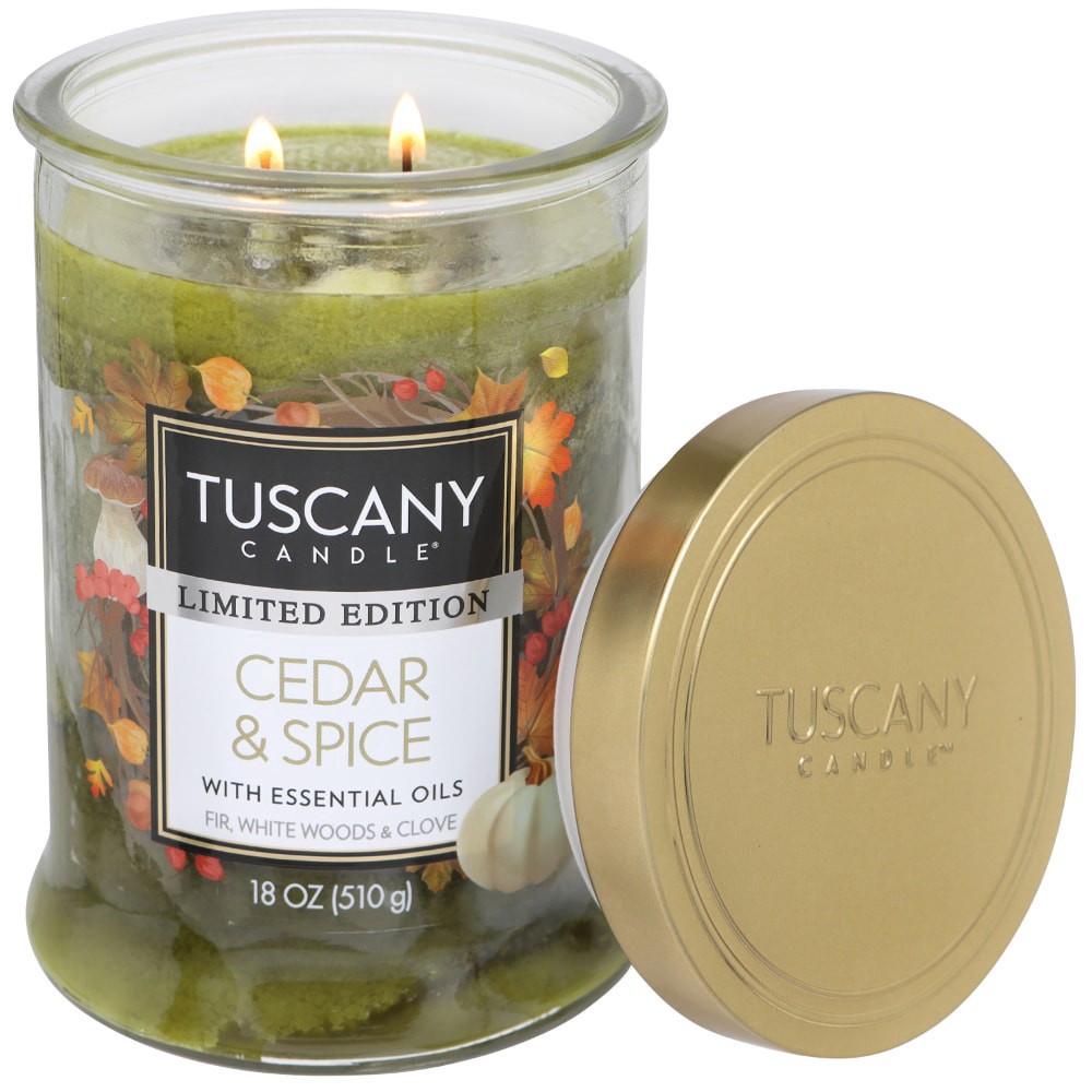 slide 2 of 2, Tuscany® Limited Edition Scented Jar Candle - Cedar & Spice, 18 oz