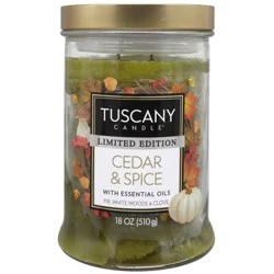 Tuscany Limited Edition Scented Jar Candle - Cedar & Spice