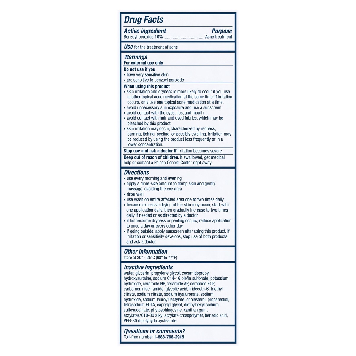 slide 4 of 11, CeraVe Acne Foaming Cream Wash with 10% Benzoyl Peroxide for Face & Body, 5 fl oz