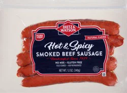 Dietz & Watson Hot & Spicy Beef Smoked Sausage 12 oz