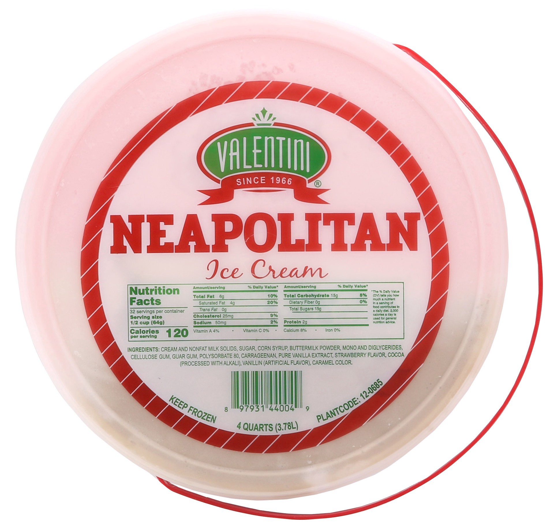 slide 1 of 1, Valentini Icecream Neapolitan 32 Oz, 32 oz