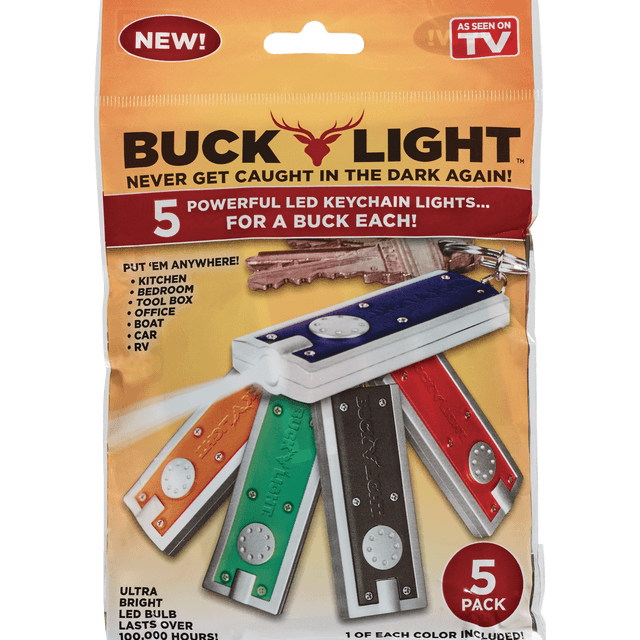 slide 1 of 1, Buck Light Led Keychain, 5 ct