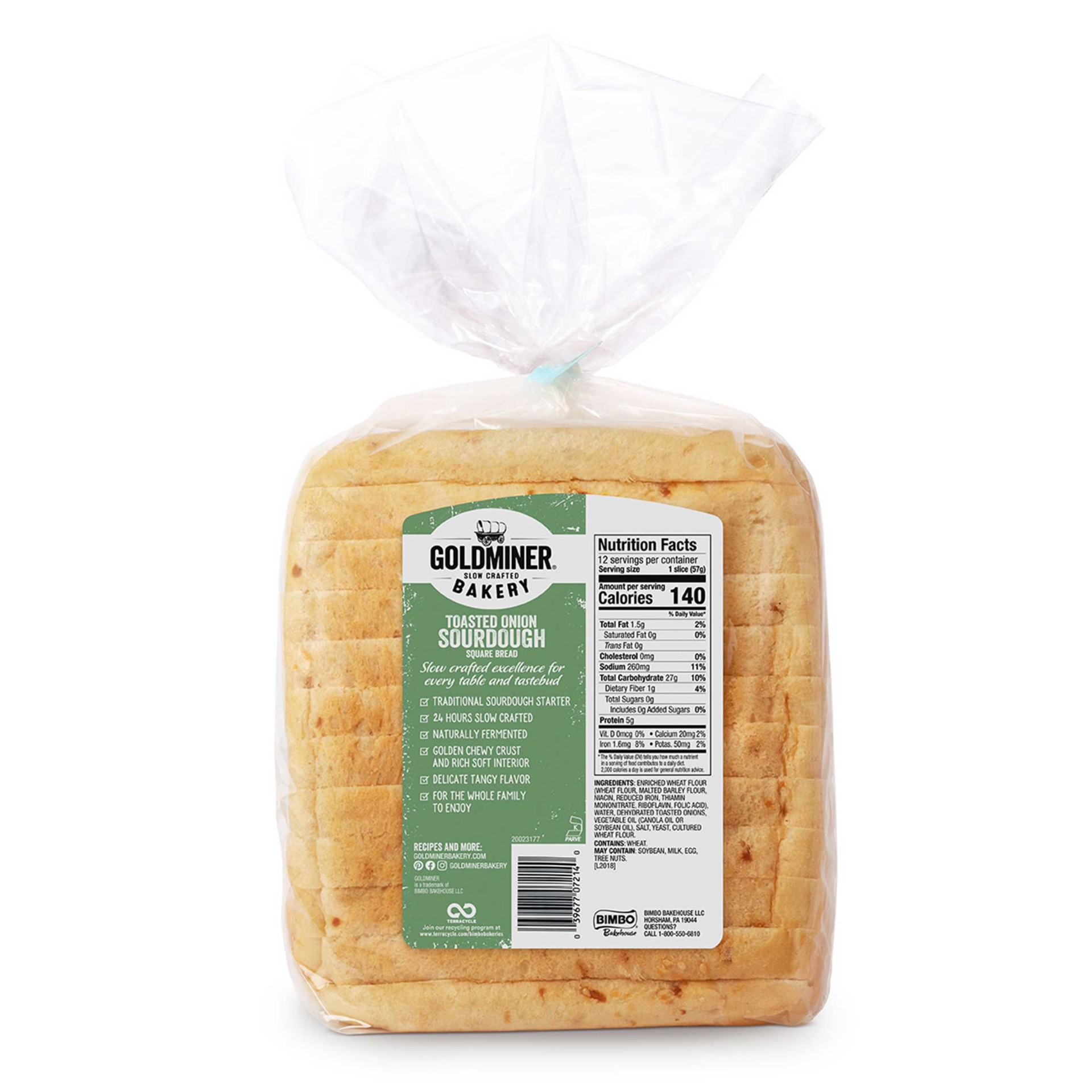 slide 4 of 7, California Goldminer Toasted Onion Sourdough Square Bread, 24 oz, 24 oz