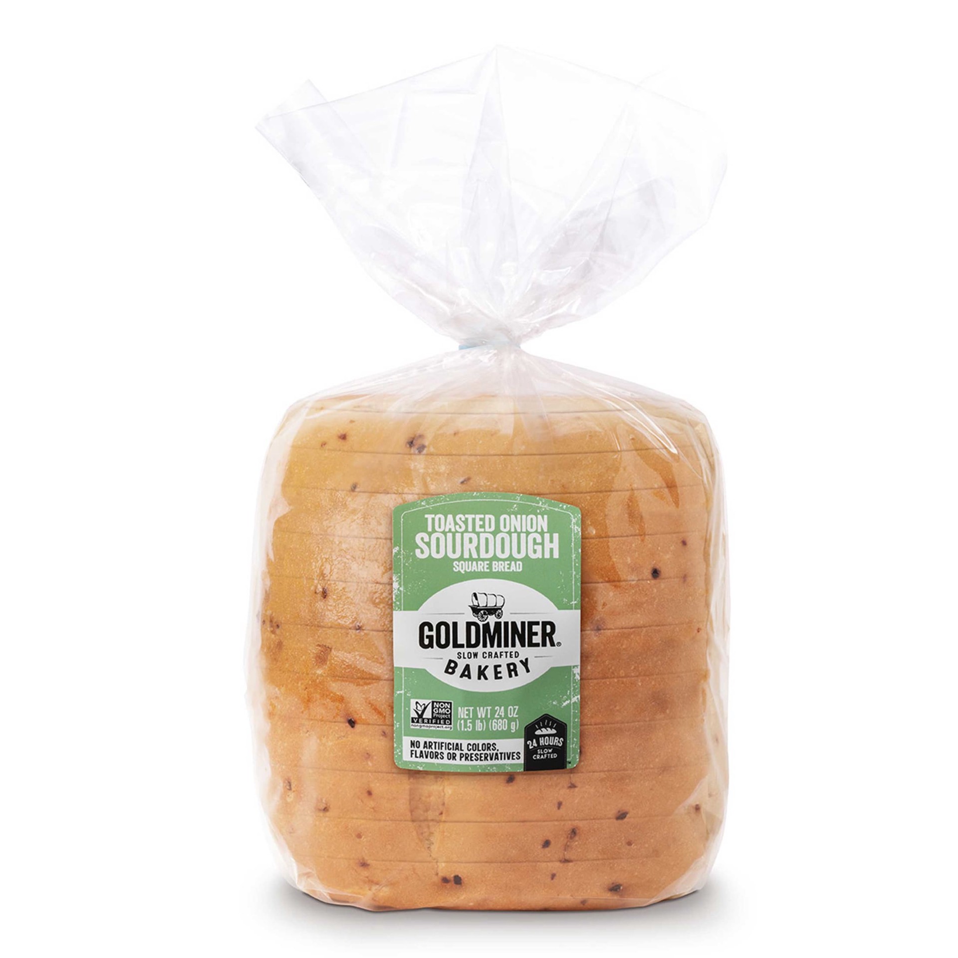 slide 5 of 7, California Goldminer Toasted Onion Sourdough Square Bread, 24 oz, 24 oz