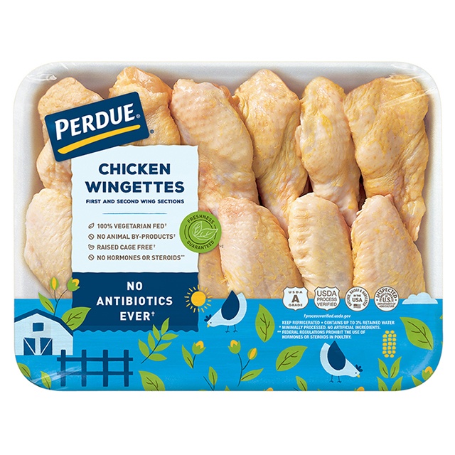 slide 1 of 1, Perdue Abf Fresh Natural Chicken Wingettes, per lb