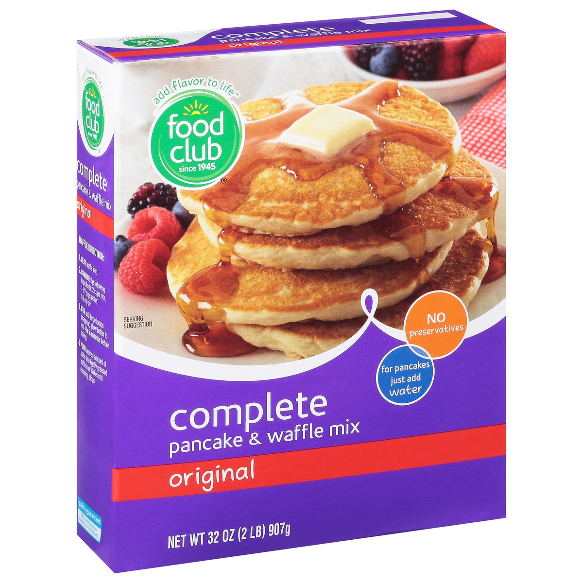 slide 2 of 11, Food Club Original Complete Pancake & Waffle Mix, 32 oz