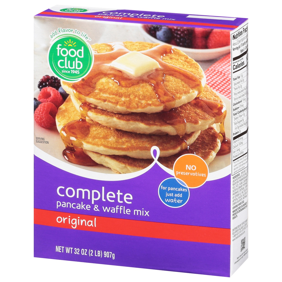 slide 3 of 11, Food Club Original Complete Pancake & Waffle Mix, 32 oz