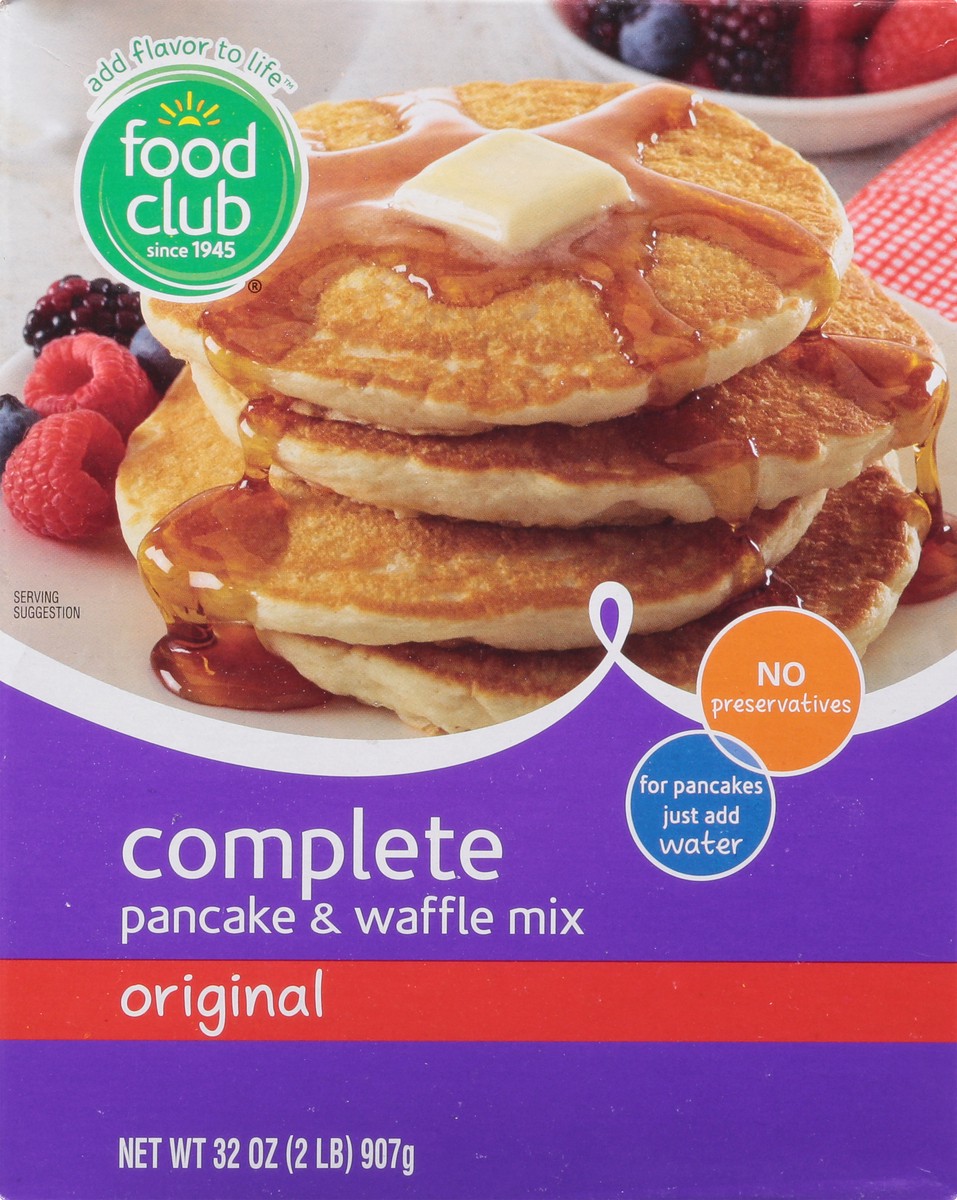 slide 8 of 13, Food Club Complete Original Pancake & Waffle Mix 32 oz, 32 oz