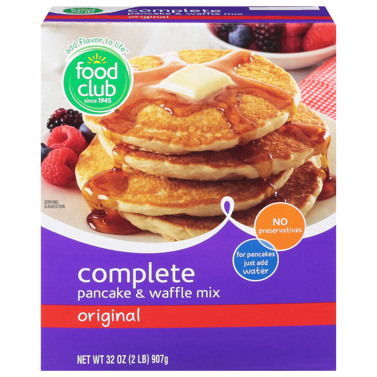 slide 1 of 11, Food Club Original Complete Pancake & Waffle Mix, 32 oz